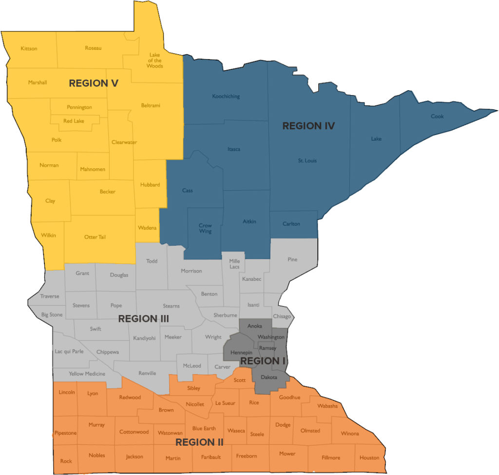 Minnesota Region Map Mapt